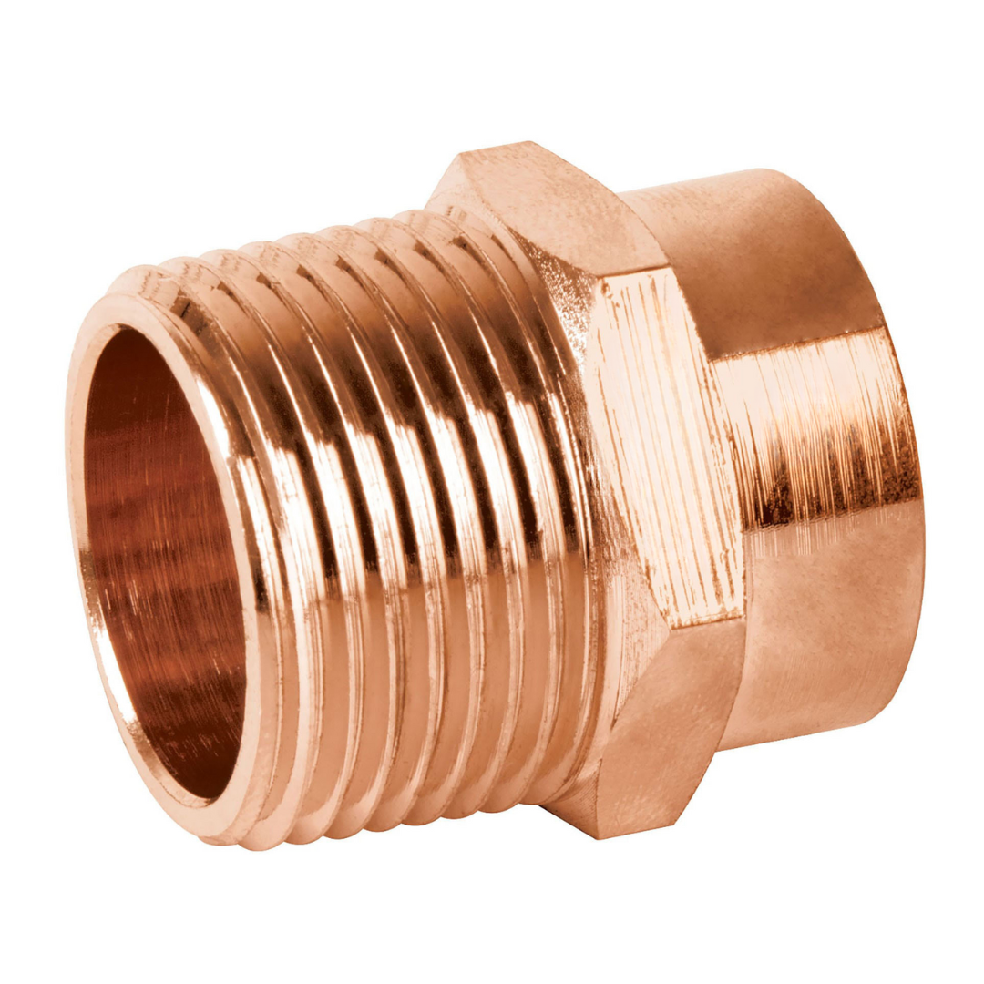 CONECTOR COBRE ROSCA EXTERIOR 19MM