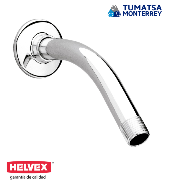 Brazo y chapetón para regadera. Modelo TR-011 marca Helvex