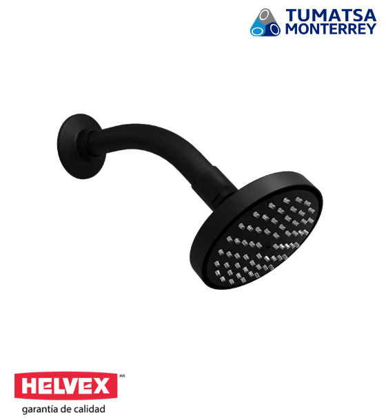Regadera chorro fijo Explora Ébano modelo H-201-EB marca Helvex