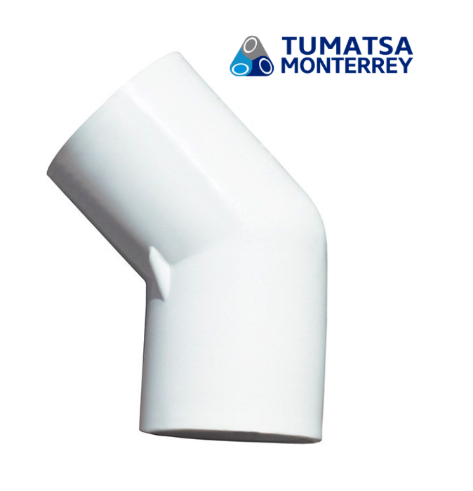 Codo PVC Cedula 40 de 45-50