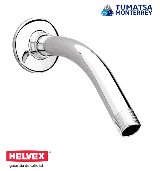 Brazo y chapetón para regadera. Modelo TR-011 marca Helvex
