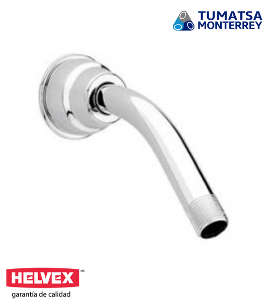 Brazo y chapetón para regadera. Modelo TR-025 marca Helvex.