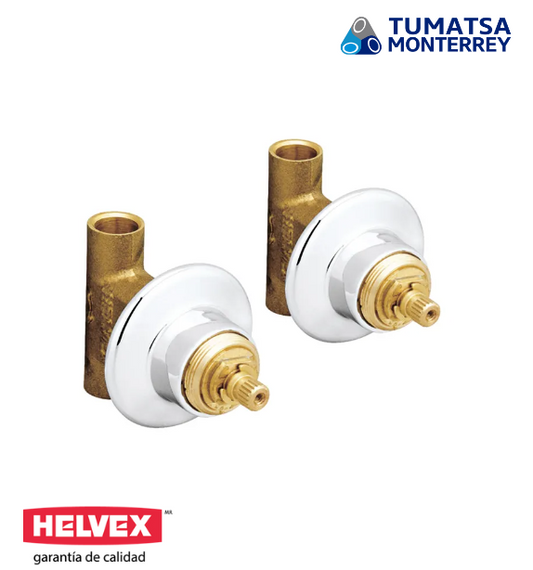 Juego de ensamble para empotrar. Modelo E-61 marca Helvex