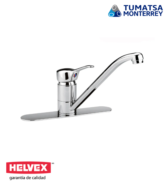 Monomando para fregadero modelo E-34 marca Helvex
