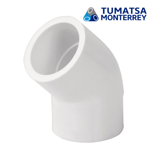 Codo PVC Cedula 40 de 45-13