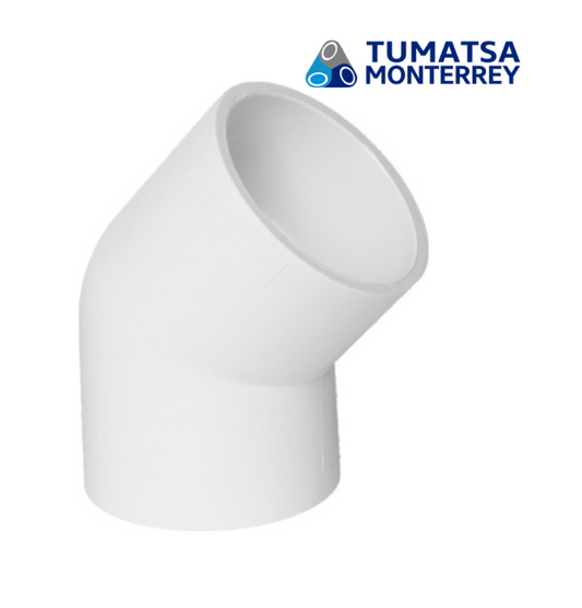 Codo PVC Cedula 40 de 45-90