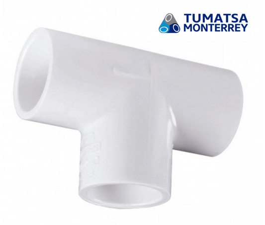 Tee PVC Cedula 40 de 38mm